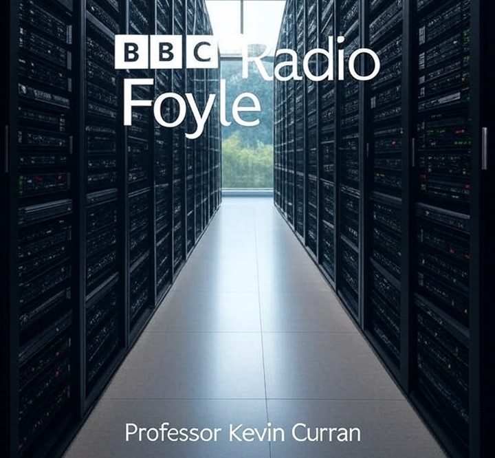 Professor Kevin Curran, Ulster University in an interview with BBC Radio Foyle on the number of data centres in the UK increasing by almost a fifth.