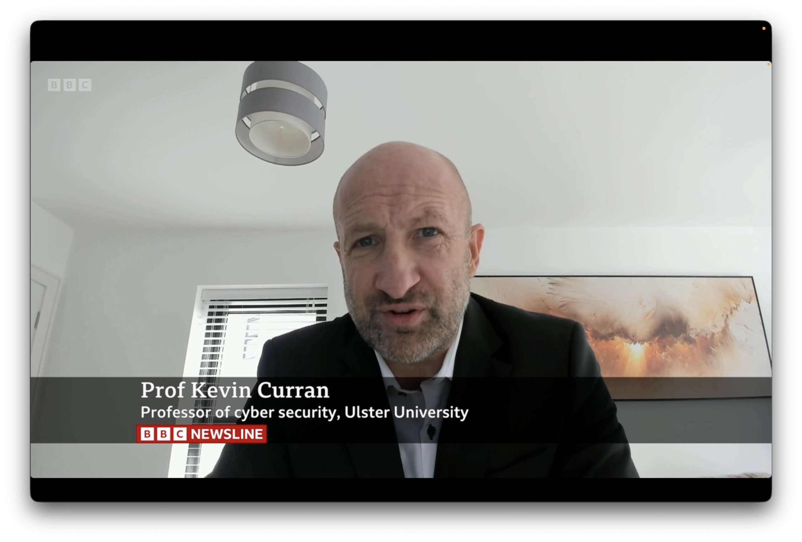 Professor Kevin Curran, Ulster University in an interview with BBC News on a major incident declared at sites across the Southern Health Trust including Craigavon & Daisy Hill hospitals with patients being warned to not attend appointments at any hospital or community service in the area.
