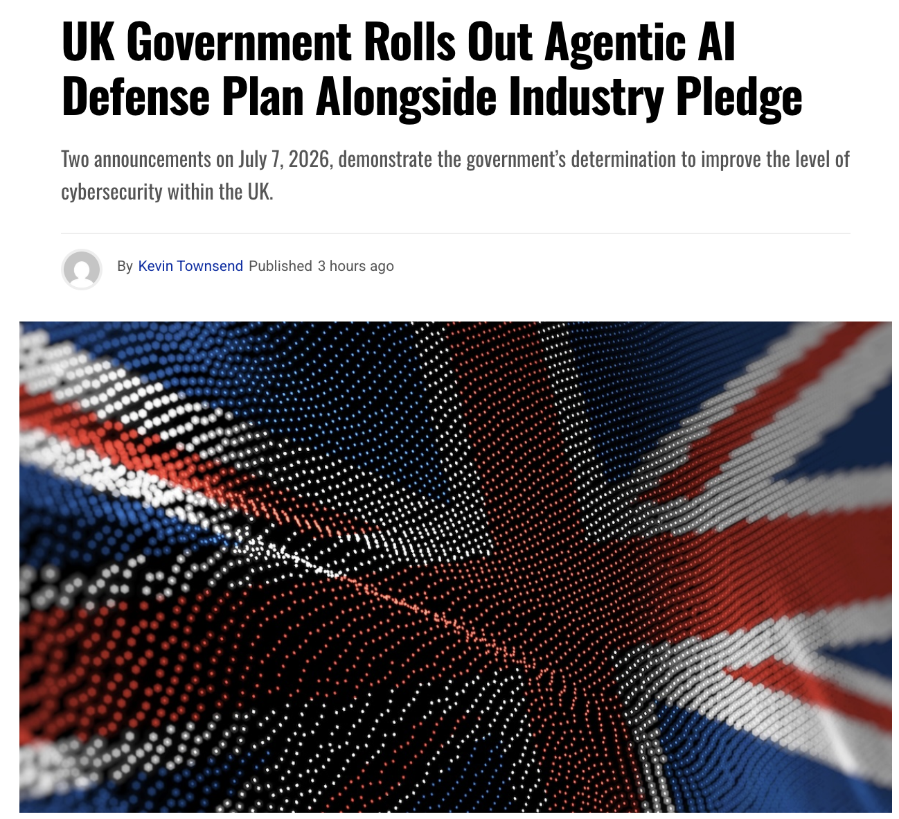 Professor Kevin Curran, Ulster University in an interview with Security Week on the UK Cyber Resilience Pledge aiming to to make cybersecurity a board responsibility in addition to enrolling in the NCSC’s ‘early warning’ service & implementing Cyber Essentials across the supply chain.