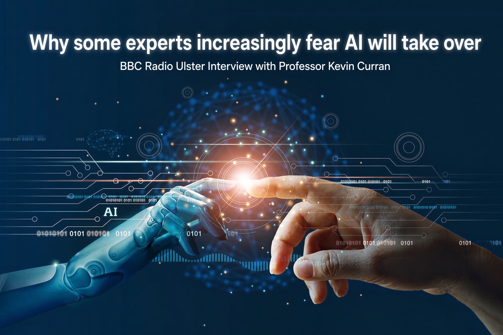 Professor Kevin Curran, Ulster University in an interview with BBC Radio ulster about a top safety researcher at Anthropic warning AI is advancing so quickly he believes there is a greater than 10% chance it “could kill all humans” within the next decade